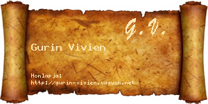 Gurin Vivien névjegykártya